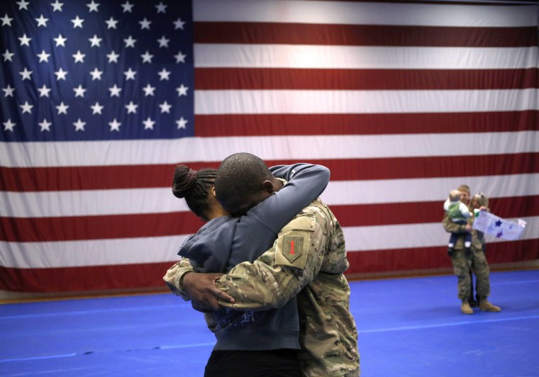 1st Infantry Division Soldiers Return Home To Fort Knox From Afghanistan